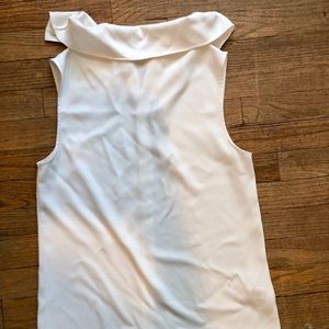 Theory White Sleeveless Blouse